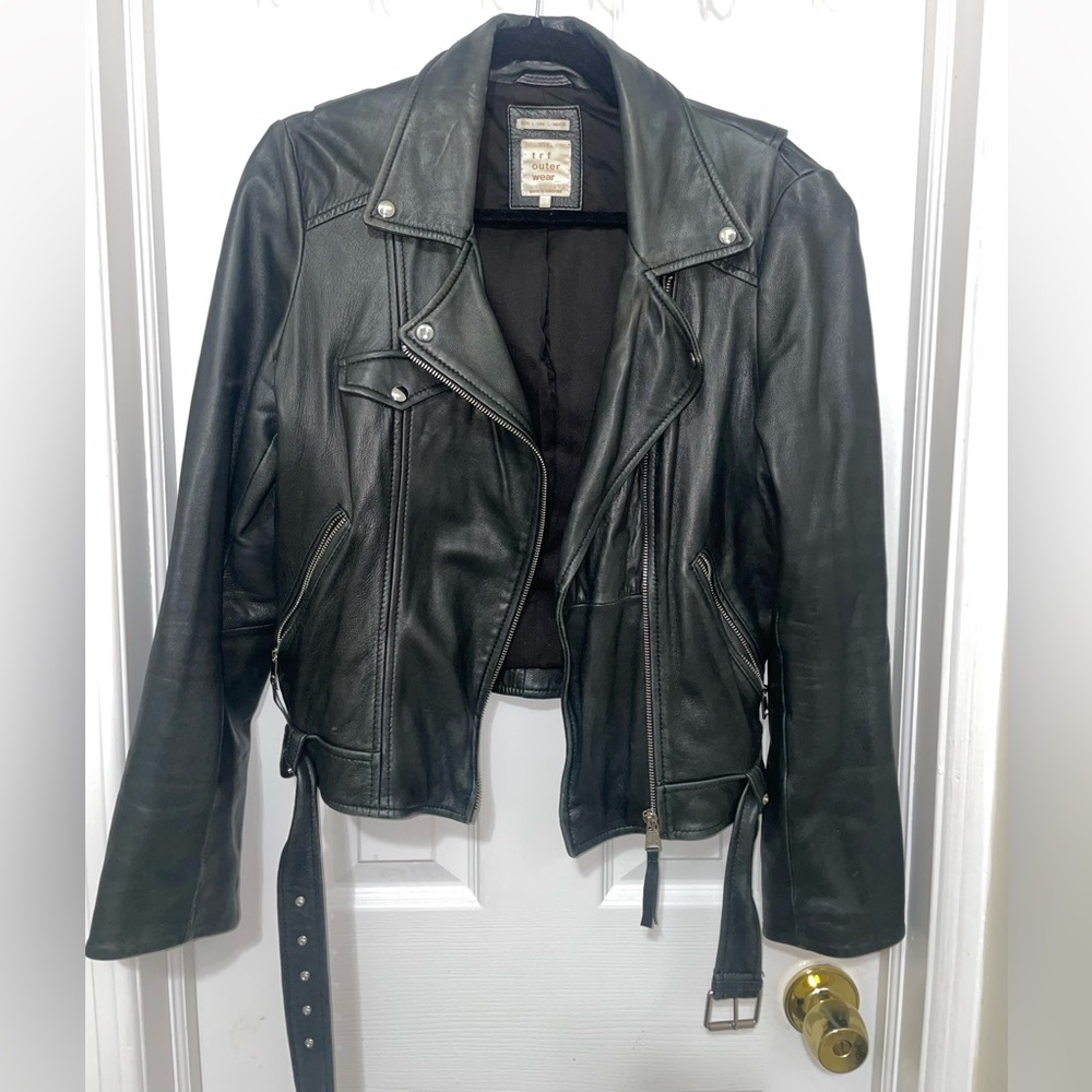 100% Genuine Leather Biker Jacket